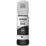 Epson black ink bottle with 'BK' on the label and a cap on top.