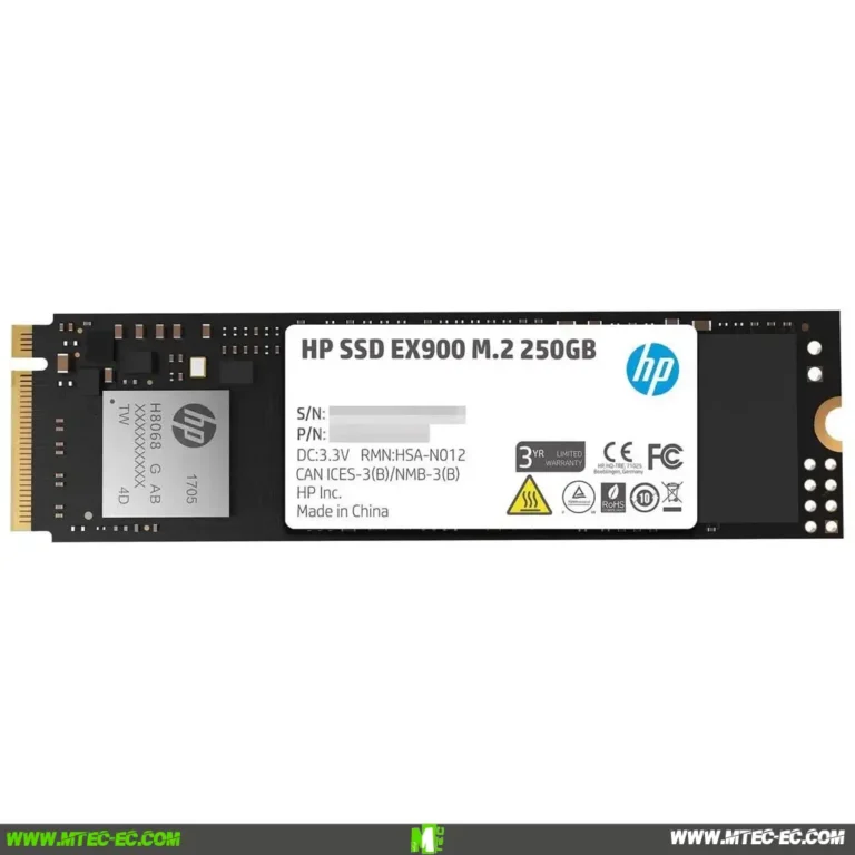 Hp Ex900 250GB Disco Solido Nvme M.2 Gen3