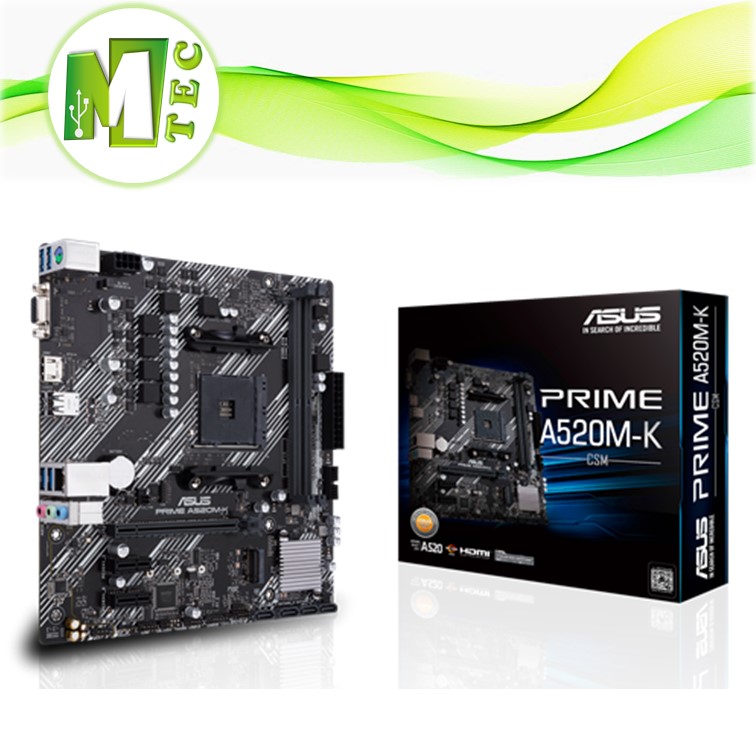 Asus Prime A520m K II Mainboard Amd Am4 MTEC