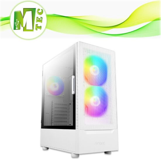 ANTEC NX410 WHITE MID TOWER CASE GAMER VIDRIO TEMPLADO 3 FANS ARGB