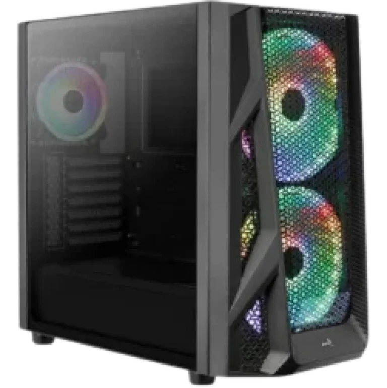 Aerocool Airhawk Duo Vidrio Templado Rgb Black