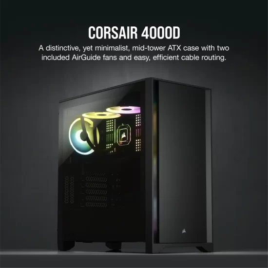 Corsair 4000D Case ATX Mid Tower Negro - Image 4