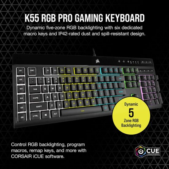 Corsair K55 RGB PRO + Katar Pro Gaming Bundle teclado/mouse - Image 2