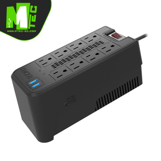 Forza FVR-1221USB 1200VA 600W  8 Salidas 2 Usb  Regulador de Voltaje