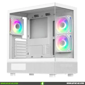 Segotep Endura Pro+ Blanco Case Gamer Vidrio Templado 3 Fans