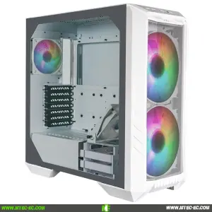 Cooler Master HAF 500 Mesh White Case Gamer Vidrio Templado 4 Ventiladores