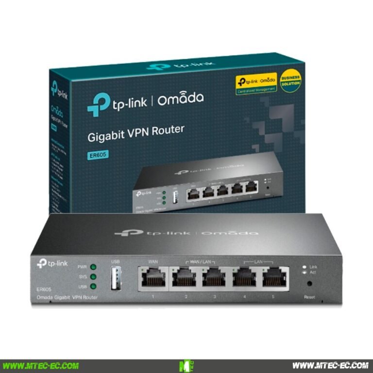 MTEC_TP_LINK_ER_605 | MTEC Tp-link ER605 Router Gigabit VPN Omada 1 Wan + 3 Lan/Wan