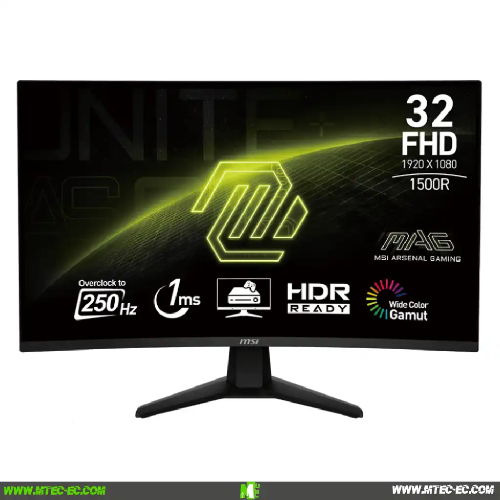 Msi MAG 32C6X 32" Monitor Curvo FHD 250Hz 1Ms