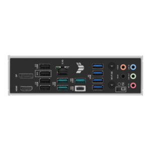 Panel trasero de la Asus TUF B850M-Plus WIFI con puertos USB, HDMI y conectores de red