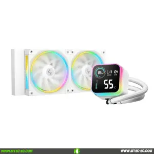 Deepcool LQ240 White Enfriamiento Líquido AIO 240mm Pantalla LCD Informativa ARGB