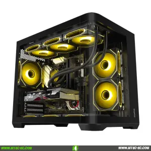 MTEC_SEGOTE_LUMI_3S_BK | MTEC Segotep Lumi 3S M-ATX Case Gamer BK 3 Ventiladores ARGB Vidrio Curvo