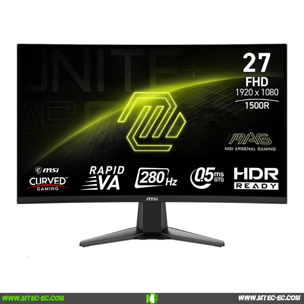 MTEC_MSI_MAG_276CXF_MONITOR_CURVO | MTEC Msi MAG 276CXF Monitor 27"FHD Curvo 280Hz 0.5ms