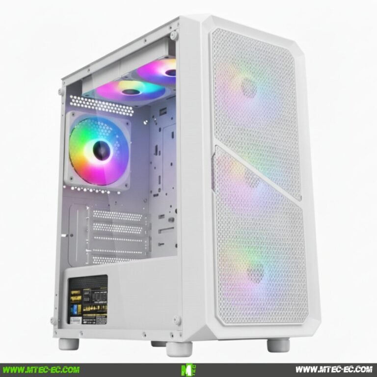 Segotep Cyber S1 White 4 Fans Argb Case Gamer mATX