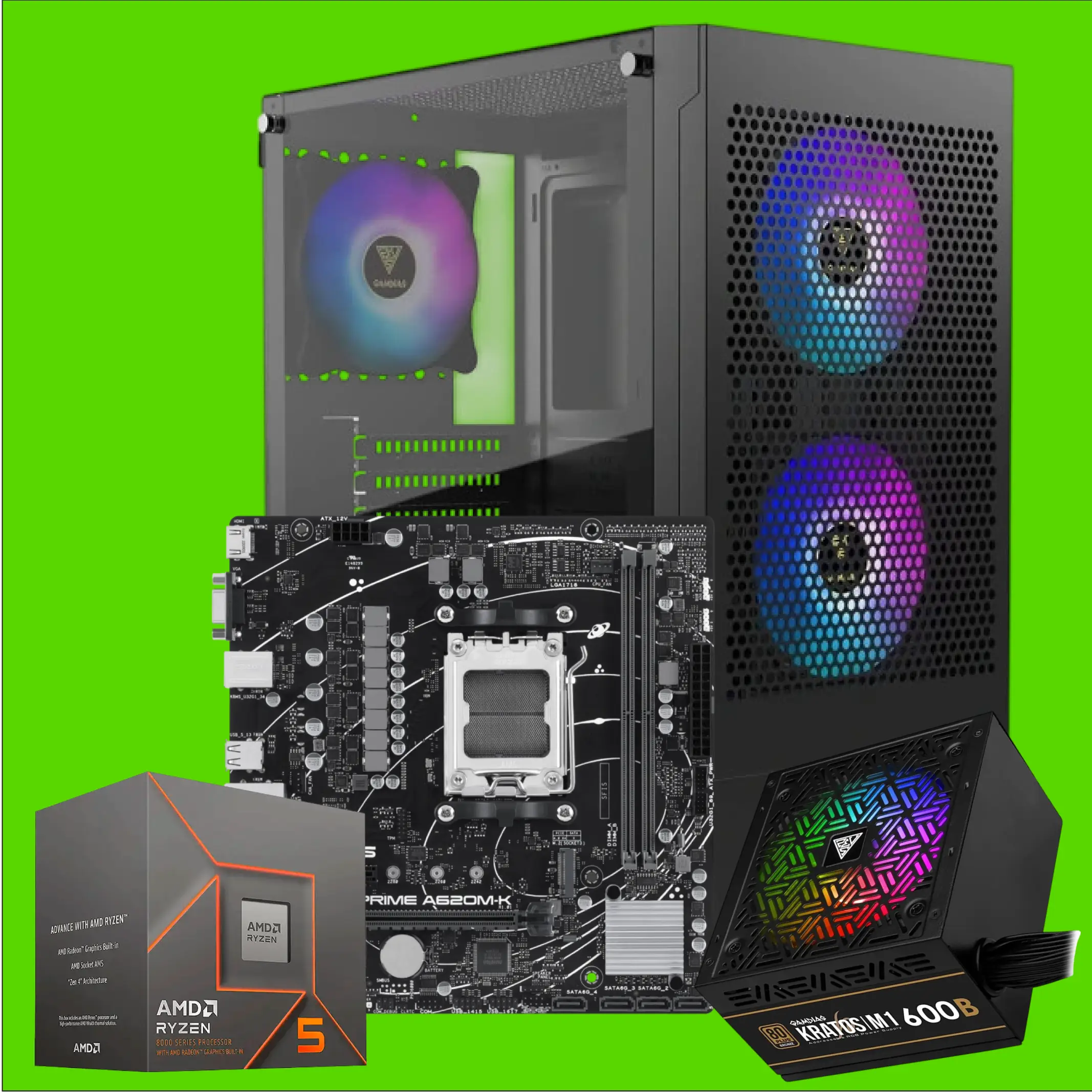Mtec Pc Elemental Bronze AMD R5-8600G 16GB 512GB