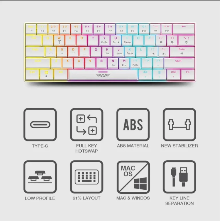 Armaggeddon SMK-1C WH Teclado Mecánico Red Switch2