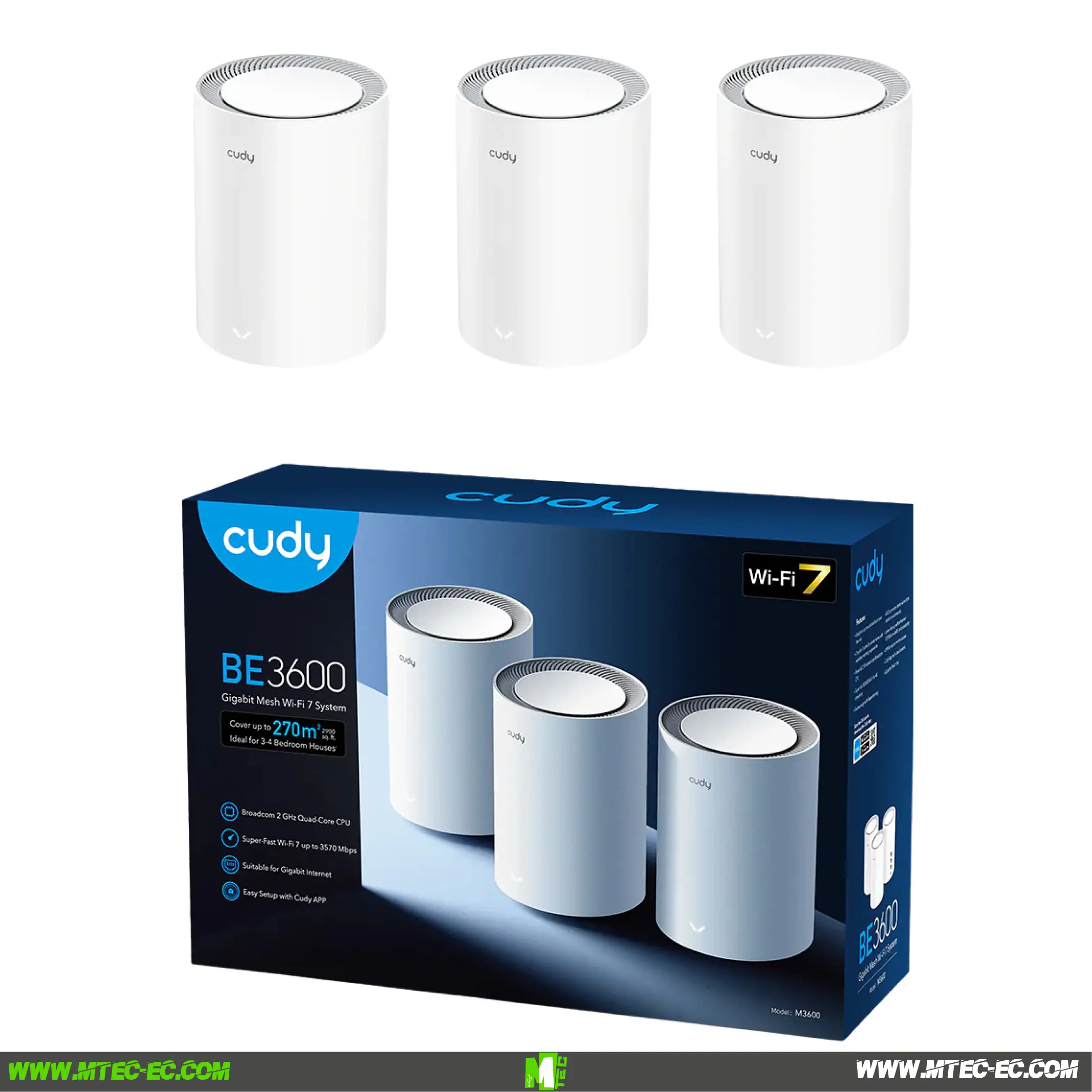 Cudy M3600 Wi-Fi 7 BE3600 Sistema Mesh
