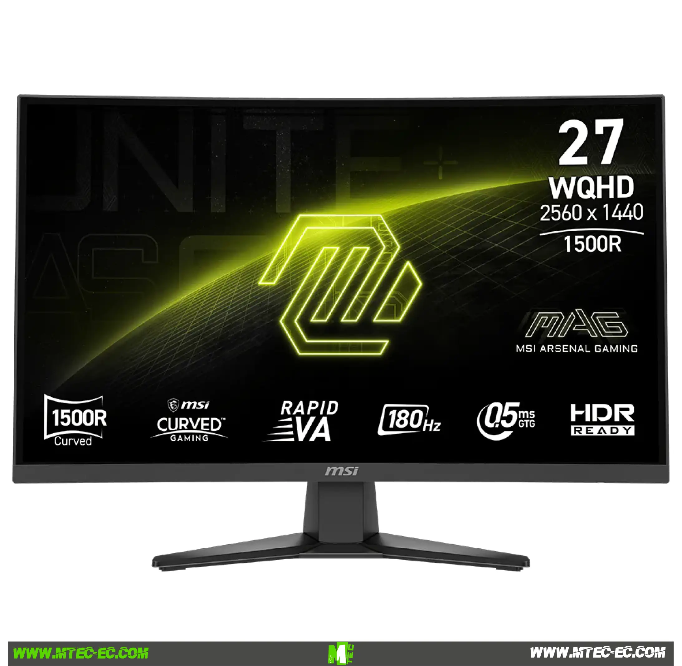 Msi MAG 275CQF E18 Monitor 27″ QHD Curvo 180Hz 0.5ms