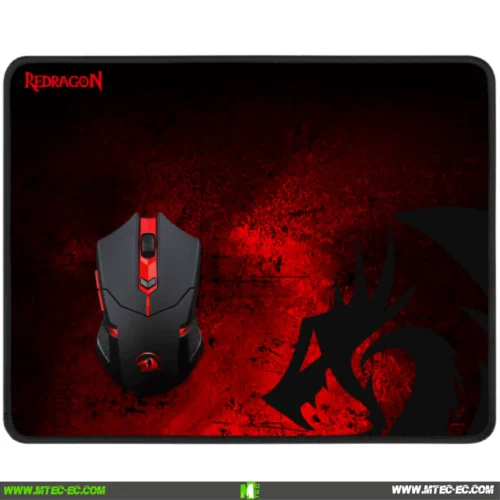 Combo gamer Redragon Mouse y MousePad M601WL-BA Negro y Rojo
