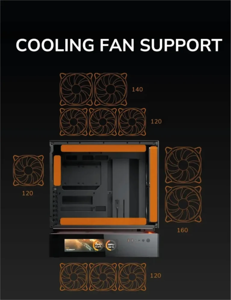 Cougar CFV235 Mesh Vision con Pantalla LCD Frontal