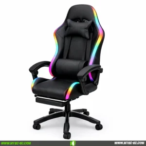 Mtec-Potenzza-FH0037-silla-gamer-rgb-negro | MTEC Potenzza FH0037 Silla Gamer RGB Ajustable Negro