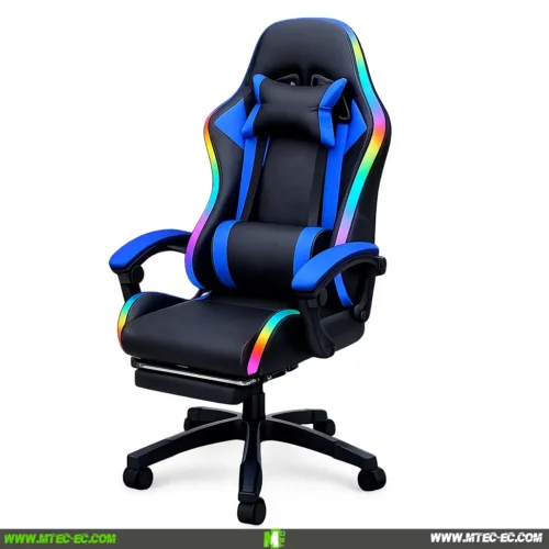 Potenzza FH0037 Silla Gamer RGB Ajustable Negro/Azul