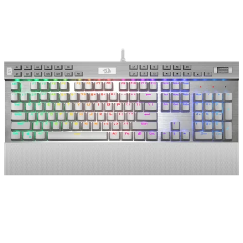Mtec-Redragon-Yama-blanco-teclado-gamer-mecanico-purple-switch | MTEC Redragon Yama K550 1 SP Teclado Mecánico RGB Blanco