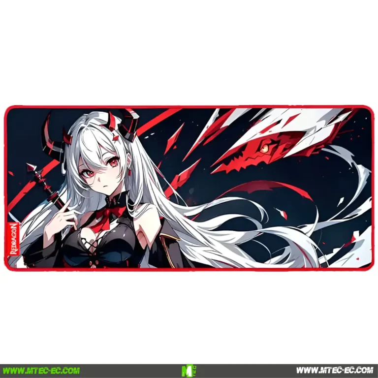 Anime-style promotional banner with a white-haired female character amid red diagonal accents on a dark background; red border visible, bottom shows green/white website text.