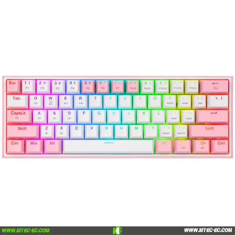 Redragon Fizz Pro K616-RGB-WP-SP Wireless Blanco Rosado