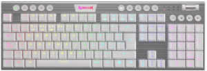 Redragon Horus K618 RGB White Teclado Mecánico 3 en 1