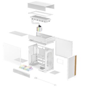 DeepCool CL6600 Case ATX con Refrigeración Líquida WH
