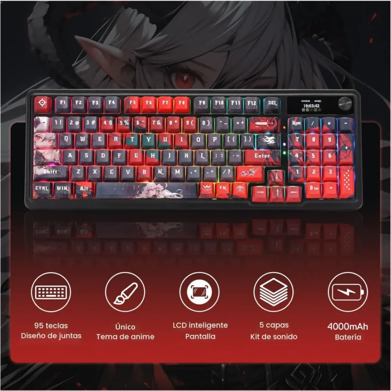 Redragon-Artemis-Pro-K719-3-Modos-Conexión-Pantalla Mecánico