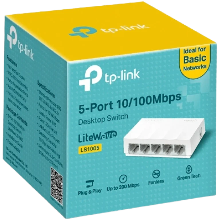 TP-LINK SWITCH LS1005 5 PUERTOS 10/100