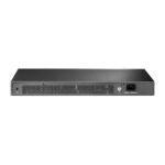 Rear view of a 1U rack-mount server with perforated ventilation and a power input on the right side