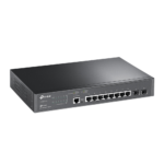 TP-Link JetStream 10-port managed Ethernet switch with two uplink ports.