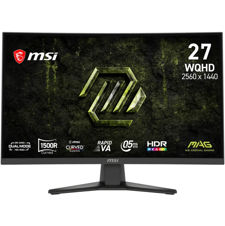 MSI MAG 275CQDF X24 27" Dual-Mode 2K 240Hz FHD 400Hz 0.5ms