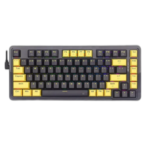 redragon-elf-k649py-rgb-gasket-78-cable-usb-c-amarillo-negro | MTEC Redragon Elf K649PY-RGB Gasket 78% Cable USB-C Amarillo / Negro